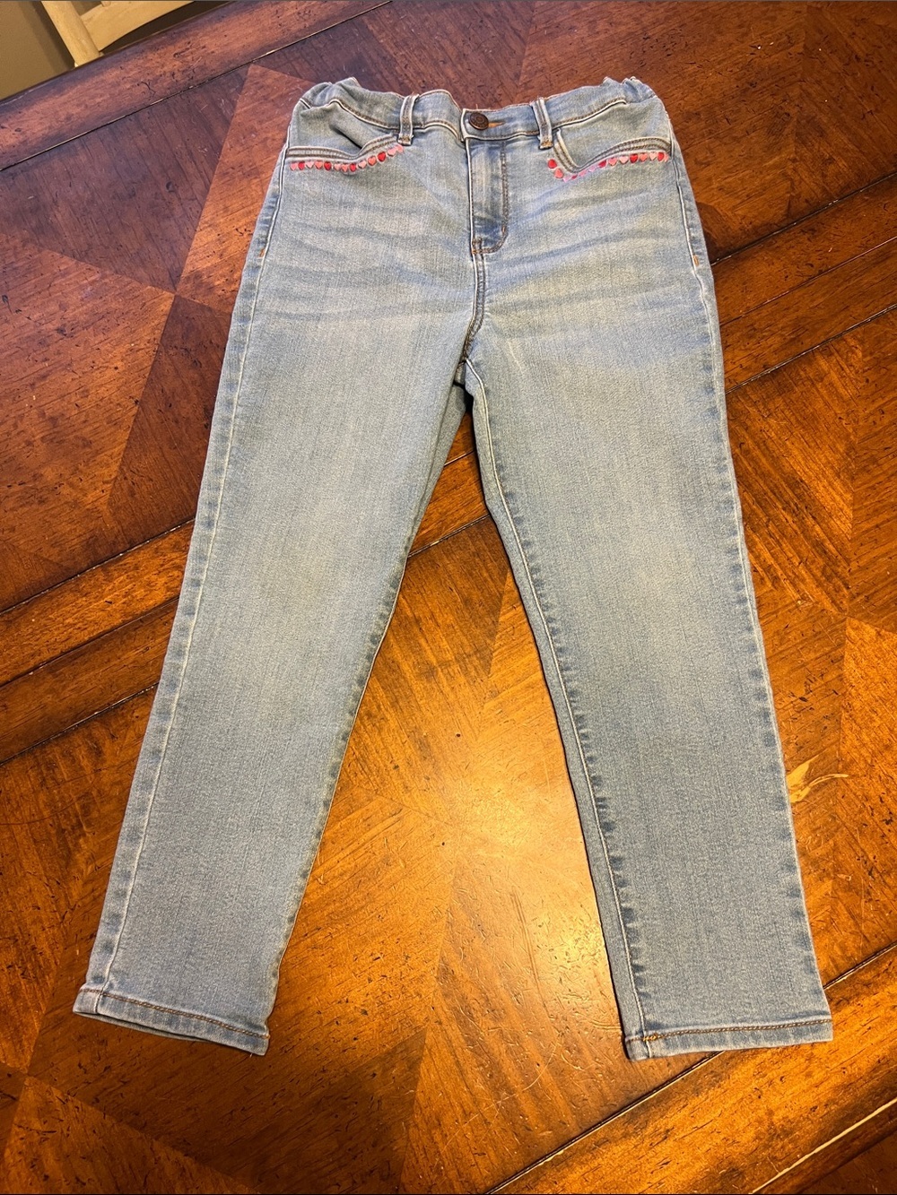 OshKosh B'gosh Light Wash Jeans with Pink Accents